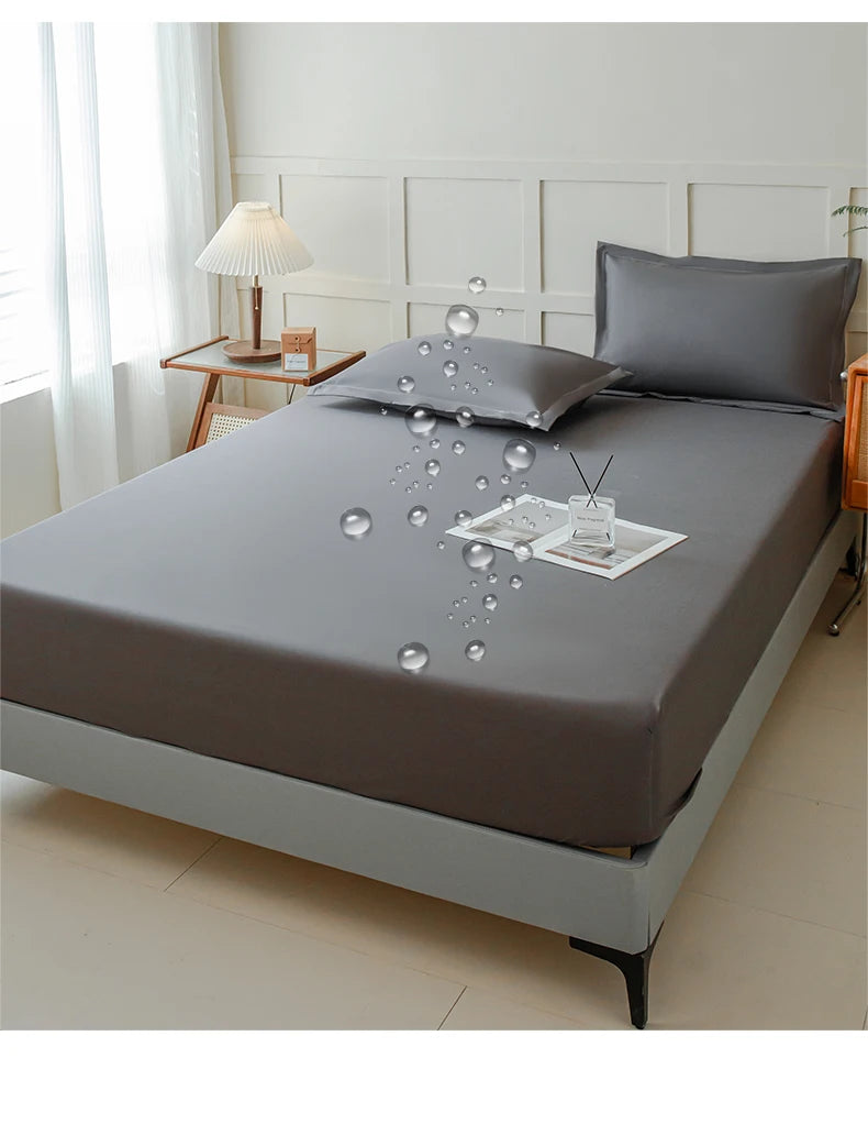 Waterproof Fitted Bed Sheet – 360° Elastic Mattress Protector