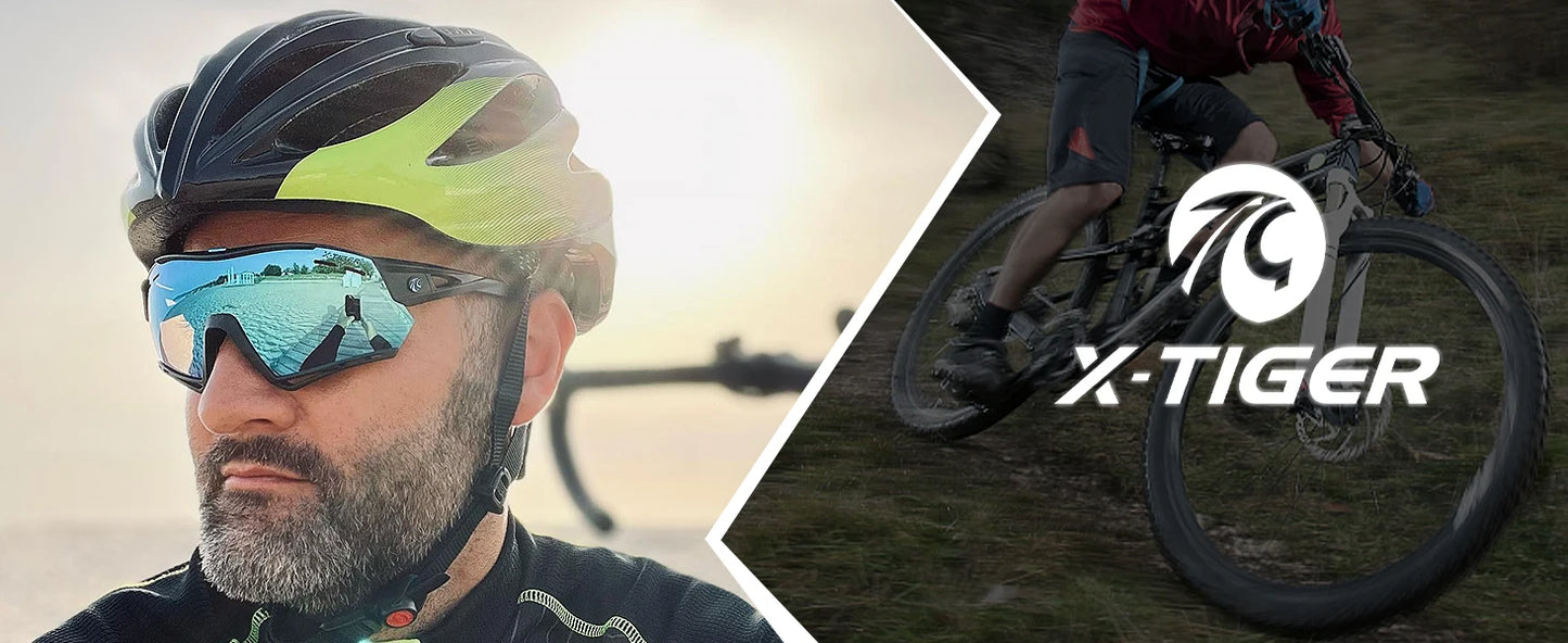 5-Lens Polarized Cycling Glasses – UV Protection Sports Eyewear
