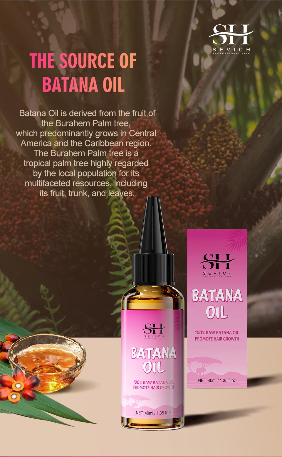 100% Pure Batana Oil for Hair Growth