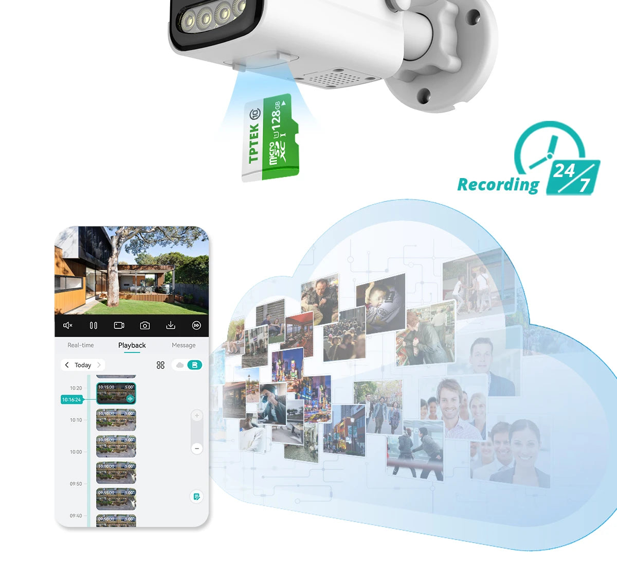 8MP 4K WiFi Wireless Outdoor IP Camera – AI Human Detection CCTV