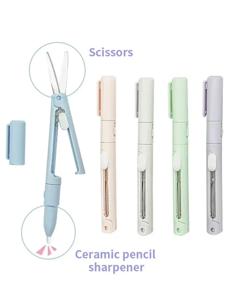 Mini 2-in-1 Portable Scissors & Paper Cutter Knife for Crafting