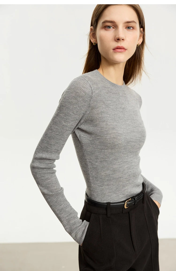 Women’s Slim Fit Turtleneck Sweater – Warm High Elastic Pullover