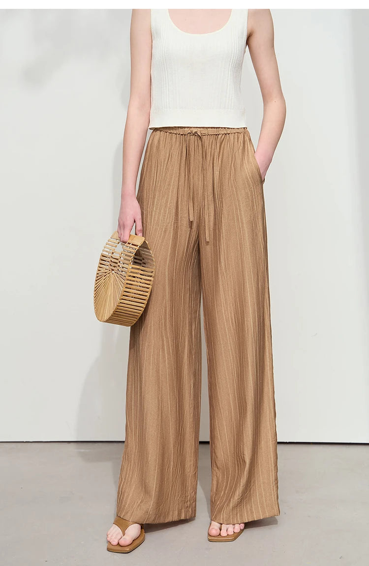 Women’s Casual Shirt & Wide Leg Pants – Spring Basic Separate Set