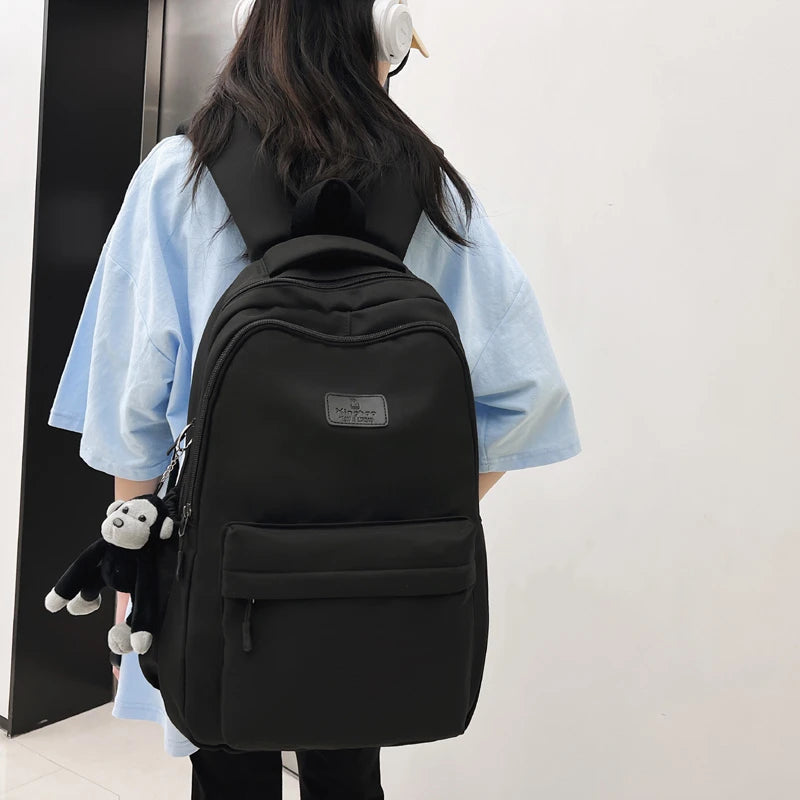 Fashion Waterproof Nylon Backpack – Schoolbag for Teens & Students