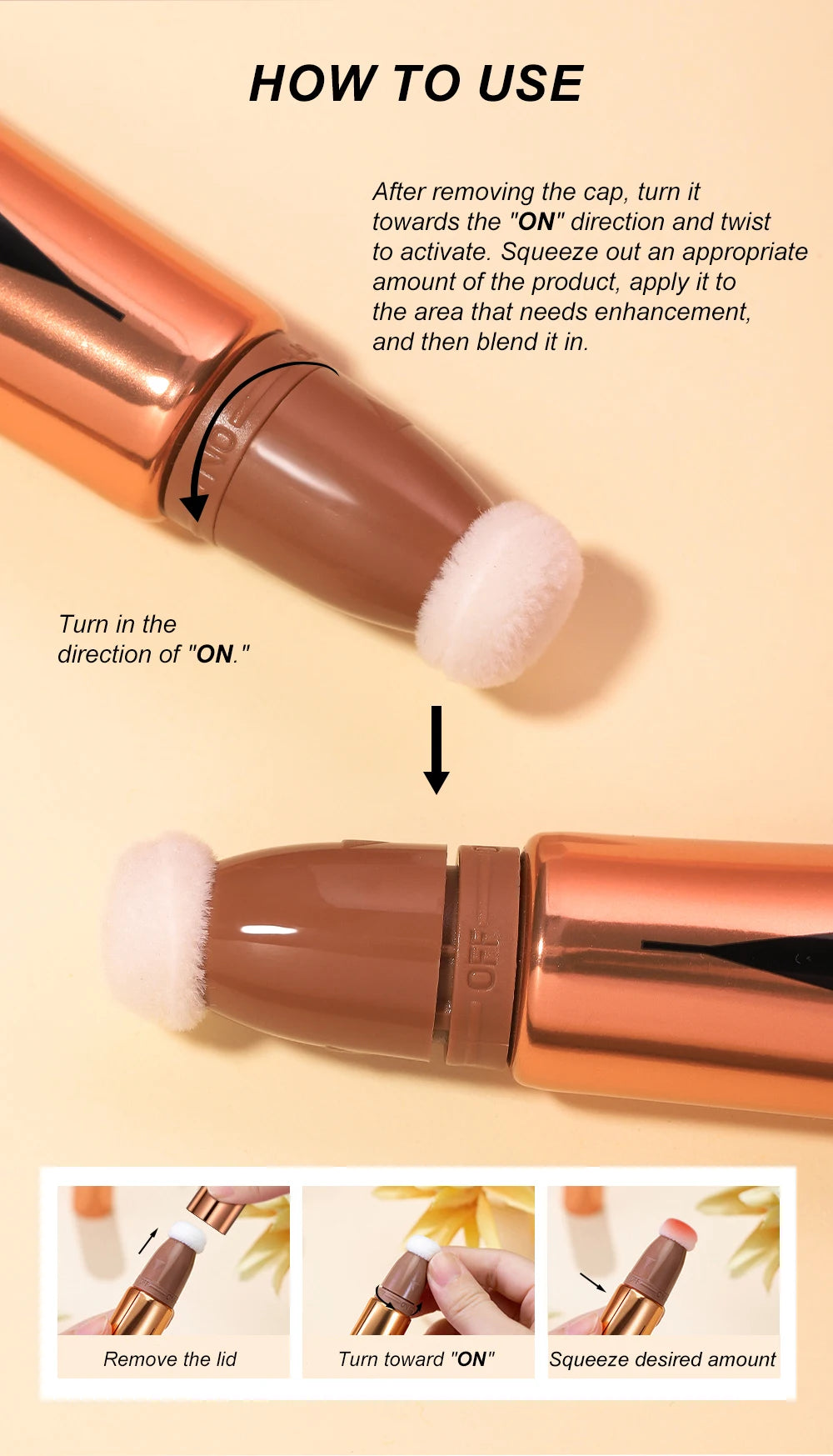 Air Cushion Blusher & High Gloss Stick – 6-Color Liquid Makeup Rouge