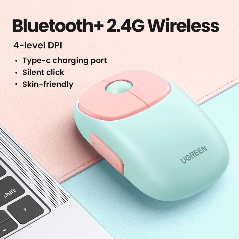 Wireless Bluetooth 5.0 Mouse – 4000 DPI Rechargeable for Laptop