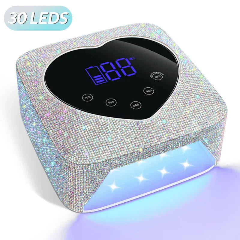 72W Cordless UV Nail Lamp – Rechargeable Dryer with 5 Timers