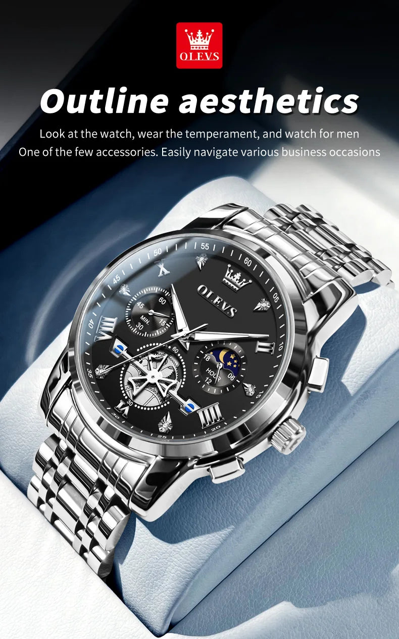 Cartmela 2856 Men’s Quartz Watch – Skeleton Flywheel Chronograph