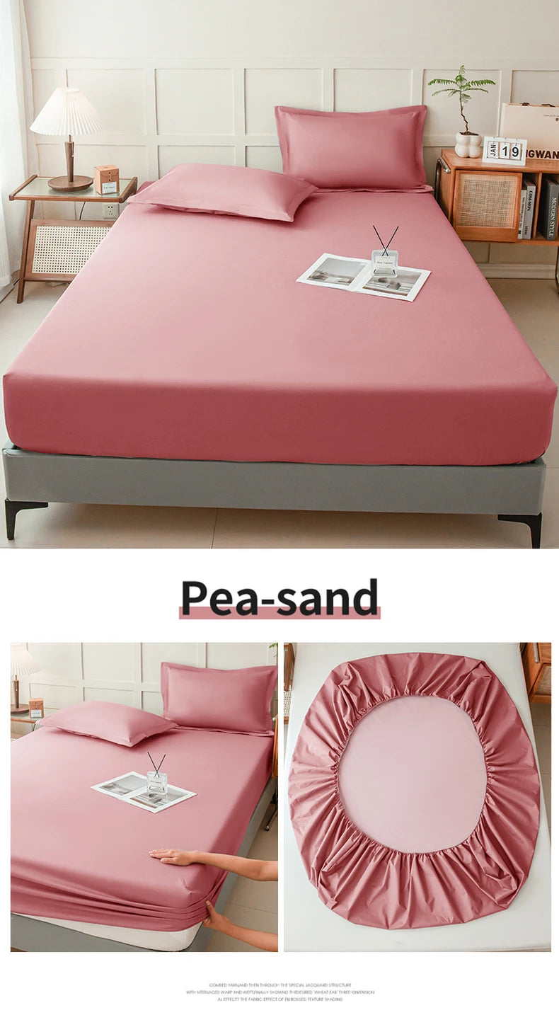Waterproof Fitted Bed Sheet – 360° Elastic Mattress Protector