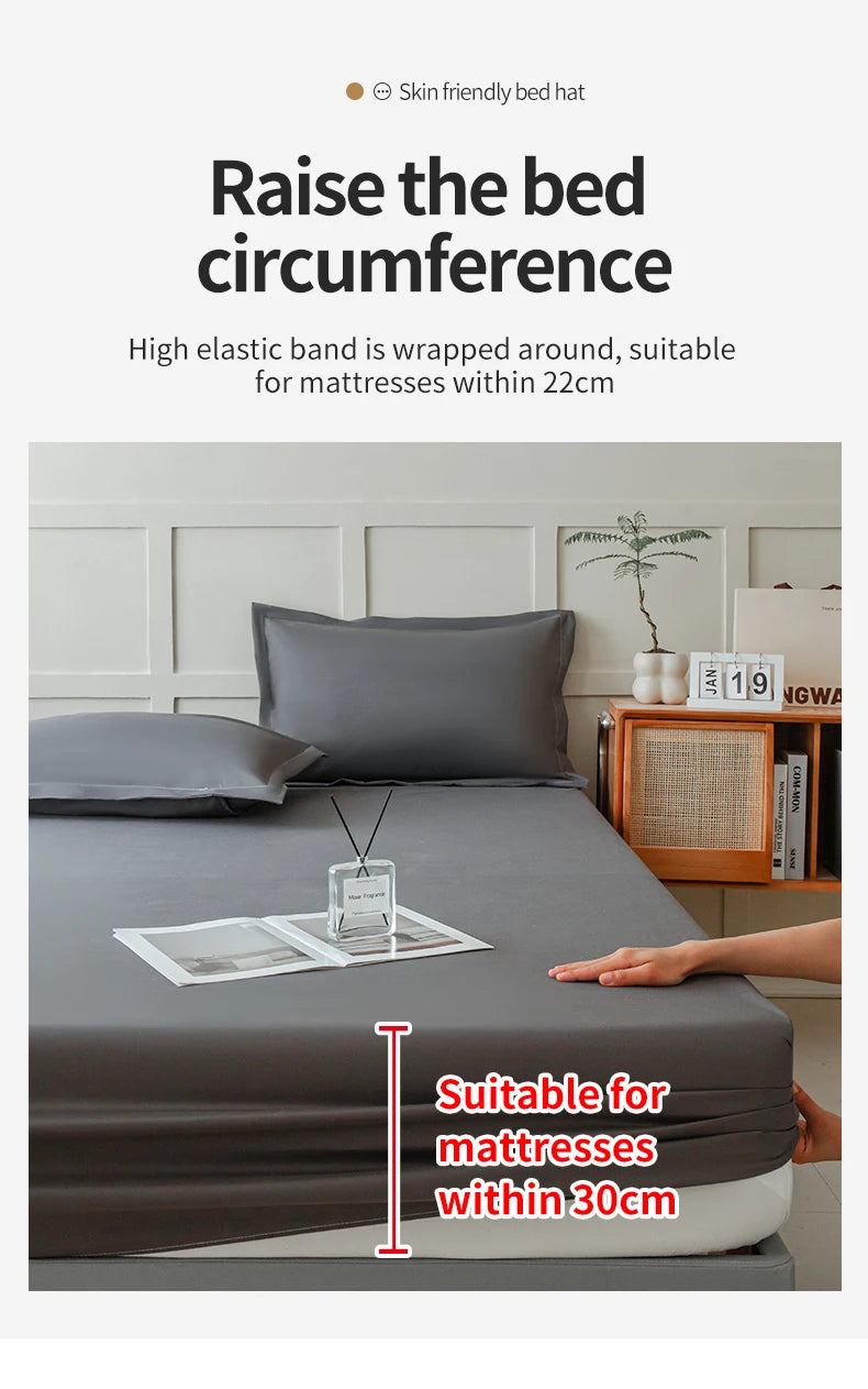 Waterproof Fitted Bed Sheet – 360° Elastic Mattress Protector