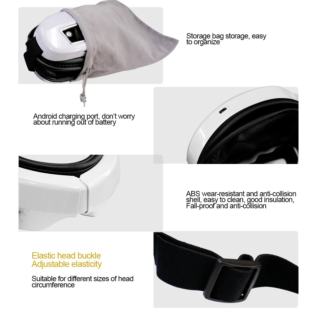 Cartmela Eye Massager with Air Pressure, Heat & Vibration