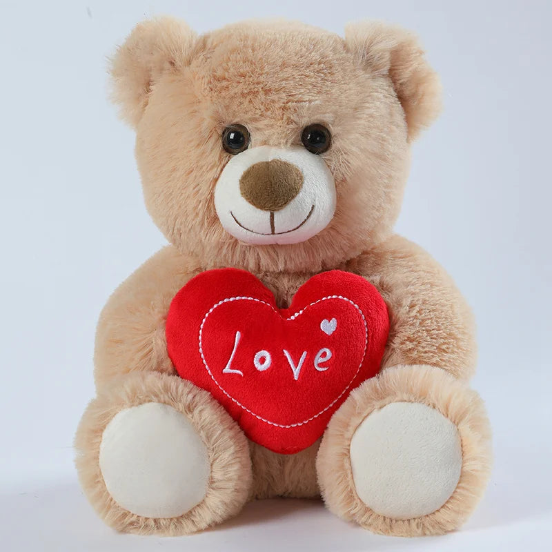 25CM Heart Bear & Dog Plush Toy – Valentine’s Gift