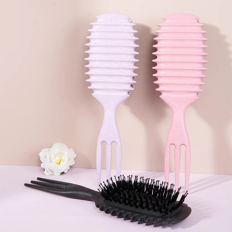 Curly Hair Styling Brush – Nylon Detangling & Volumizing Comb