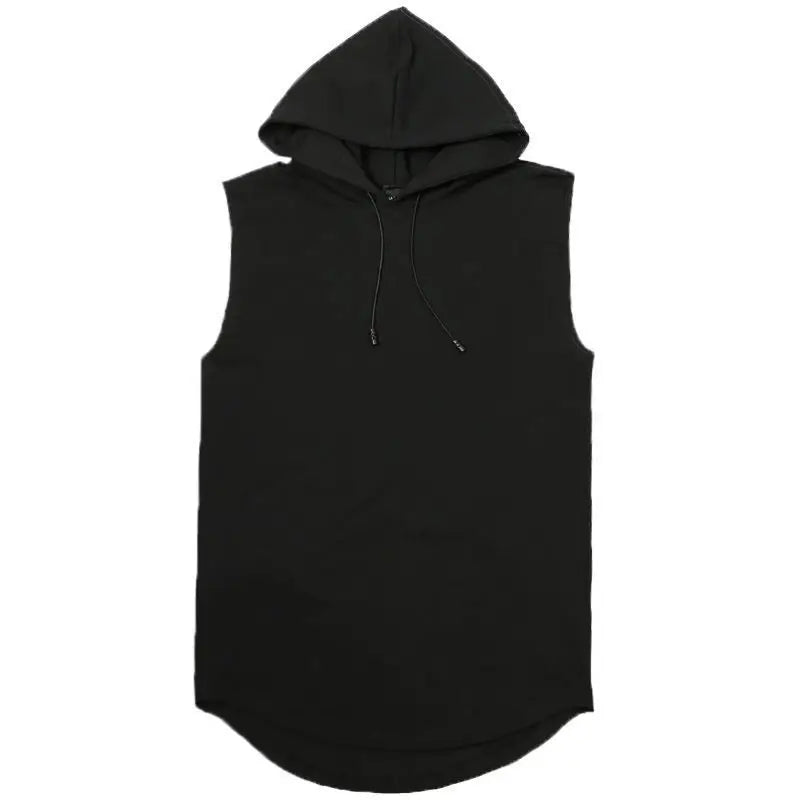 Men’s Solid Color Hooded Tank Top