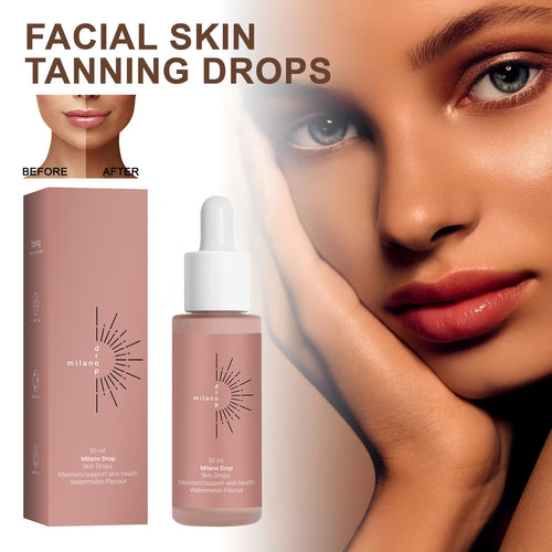 Self Tanning Serum Drops – Face & Body Bronzer with Fine Line Repair