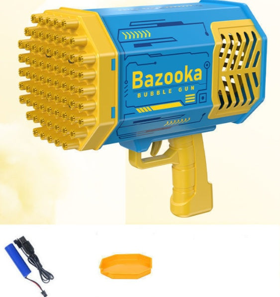 69-Hole Rocket Bubble Gun with Lights – Automatic Bubble Blower for Kids