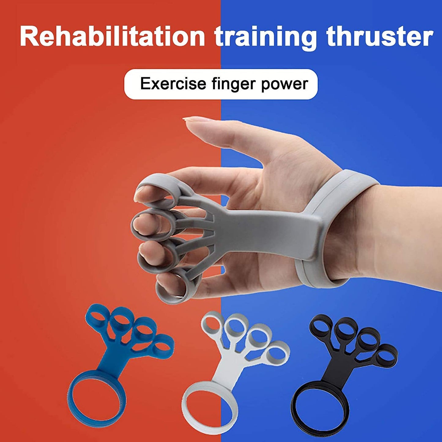 Silicone Finger Stretcher Hand Grip Trainer for Pain Relief & Rehab