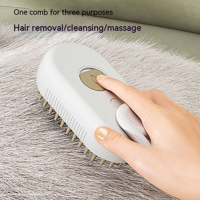 3-in-1 Pet Steam Grooming Brush