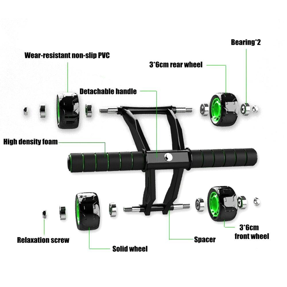 Fun Core Strengthening Sports Toy - Four-Wheeled Abdominal Roller