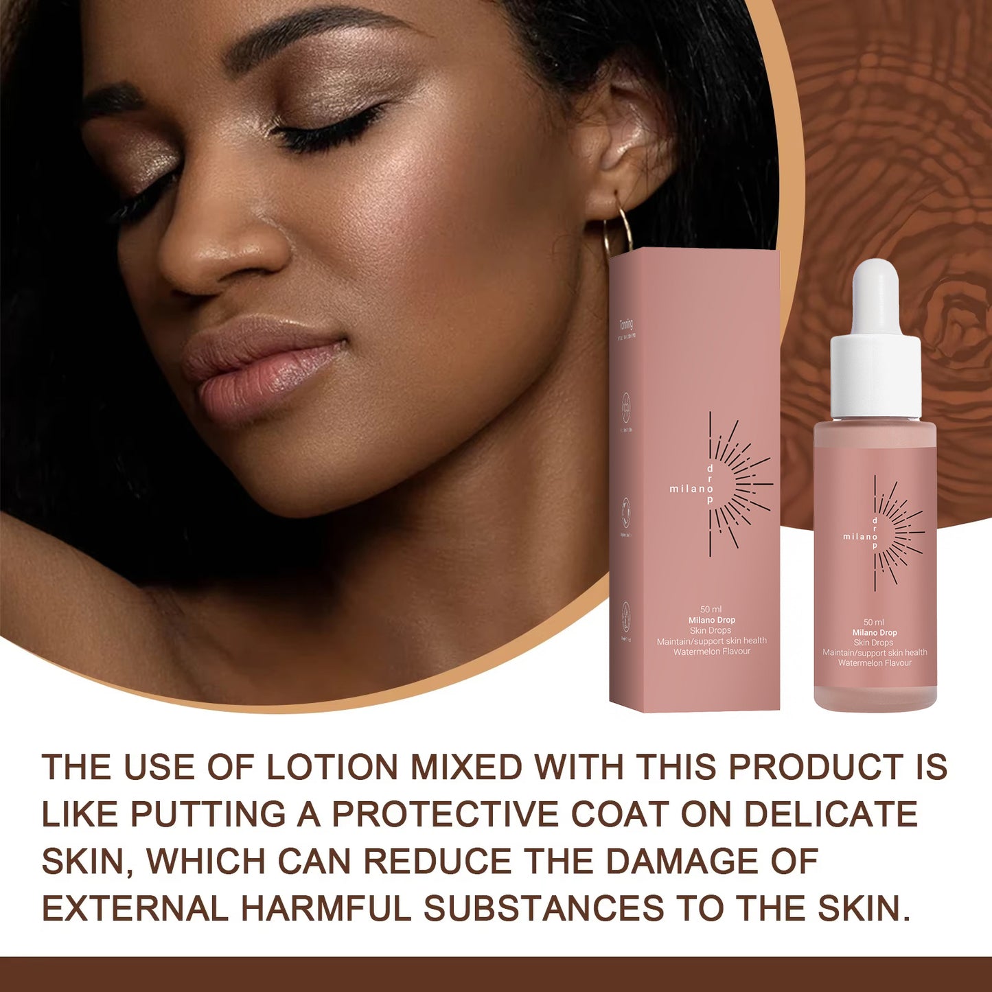 Self Tanning Serum Drops – Face & Body Bronzer with Fine Line Repair