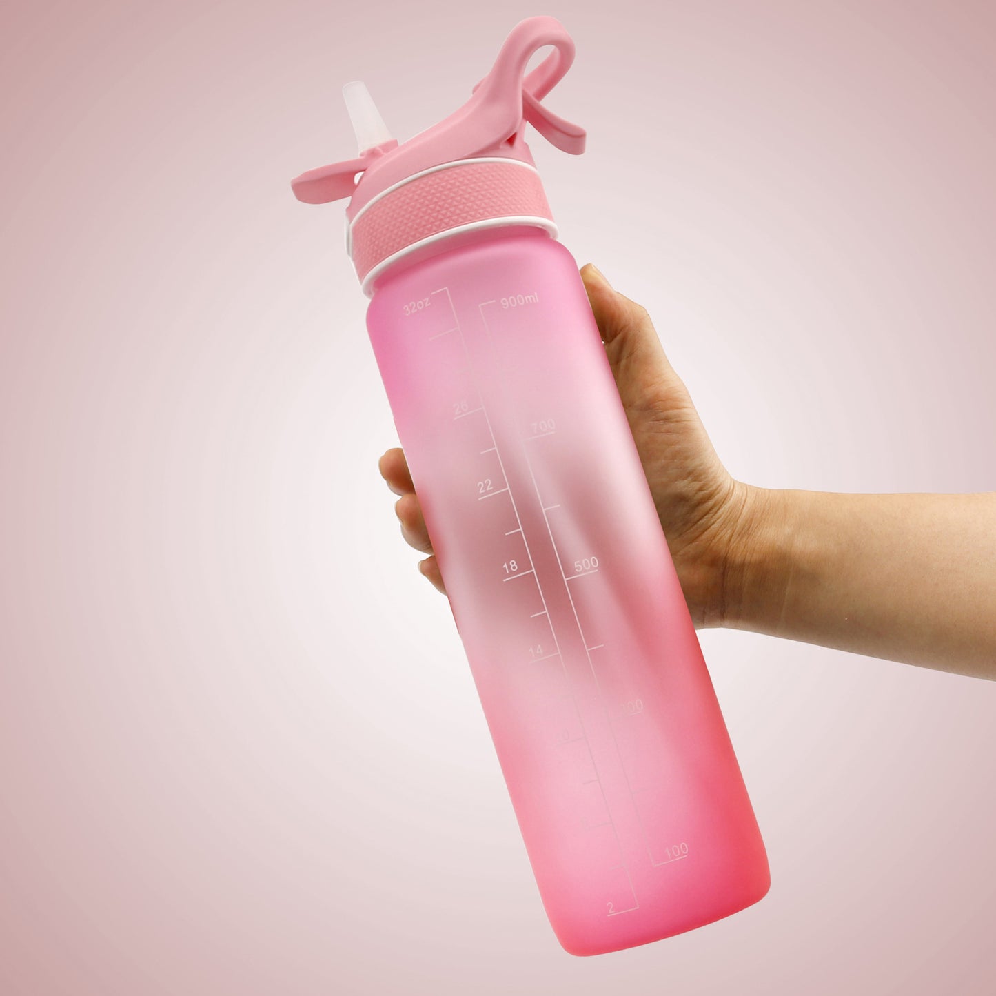 Eco-friendly 800ml water bottle with a straw and protective bounce cover, BPA-free