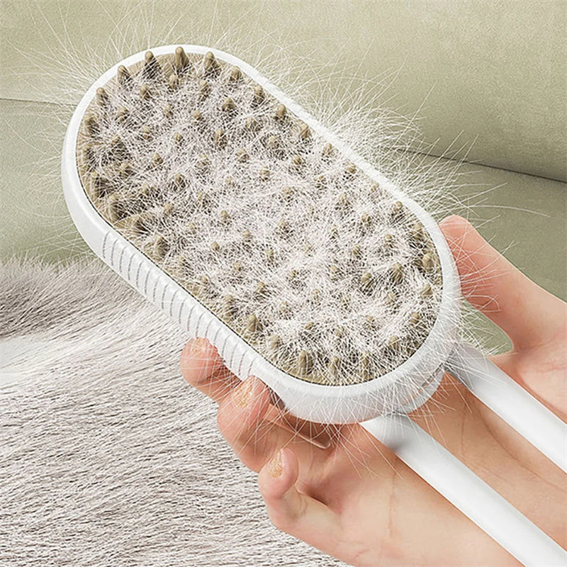 3-in-1 Pet Steam Grooming Brush
