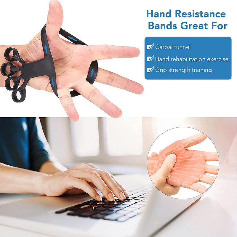 Silicone Finger Stretcher Hand Grip Trainer for Pain Relief & Rehab