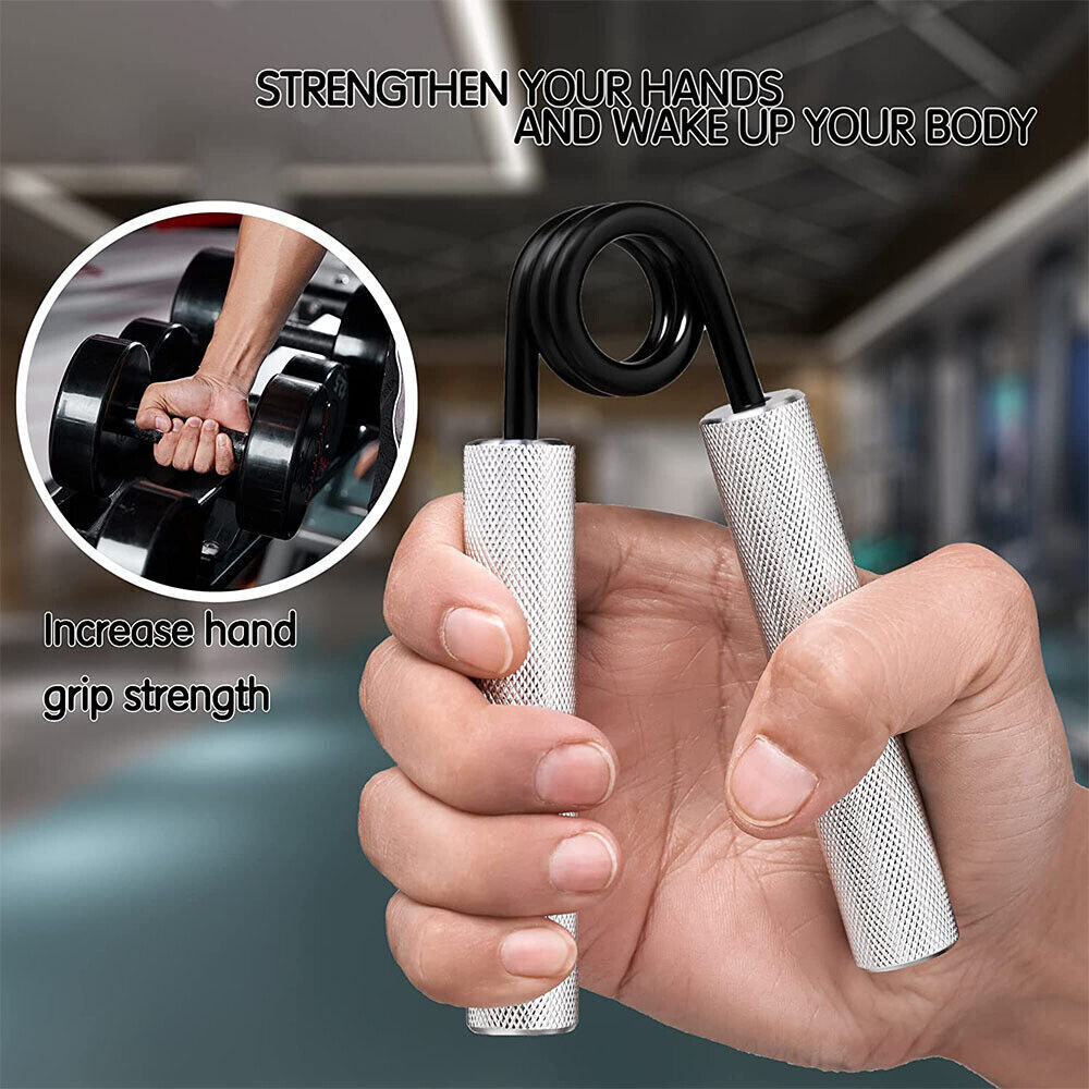Person using hand gripper for wrist and forearm workout