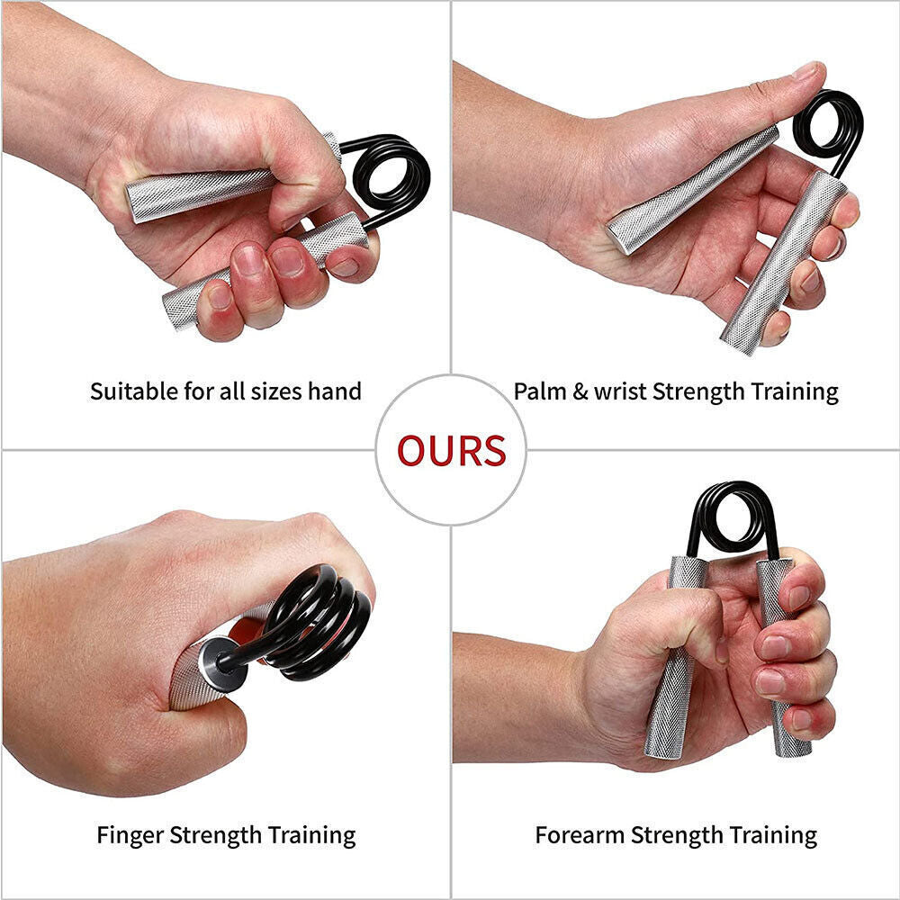 Complete package showing hand gripper and user-friendly design