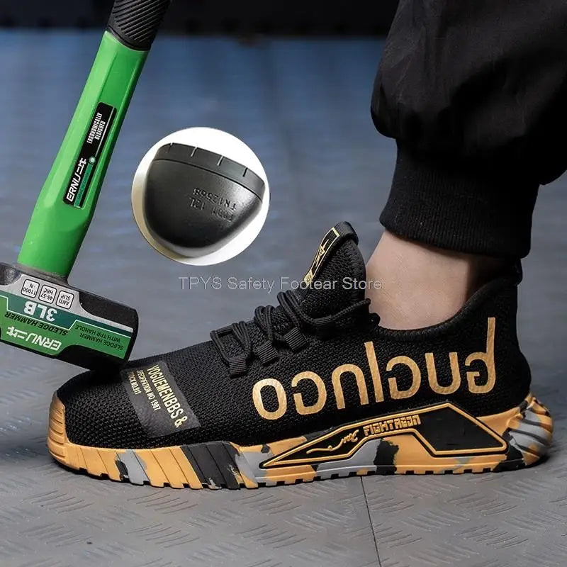 Men’s non-slip lightweight safety shoes with sneaker-like comfort