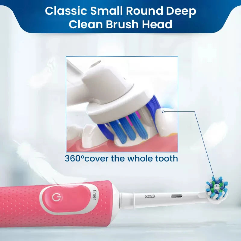 Waterproof Oral-B D100 toothbrush suitable for wet bathroom use