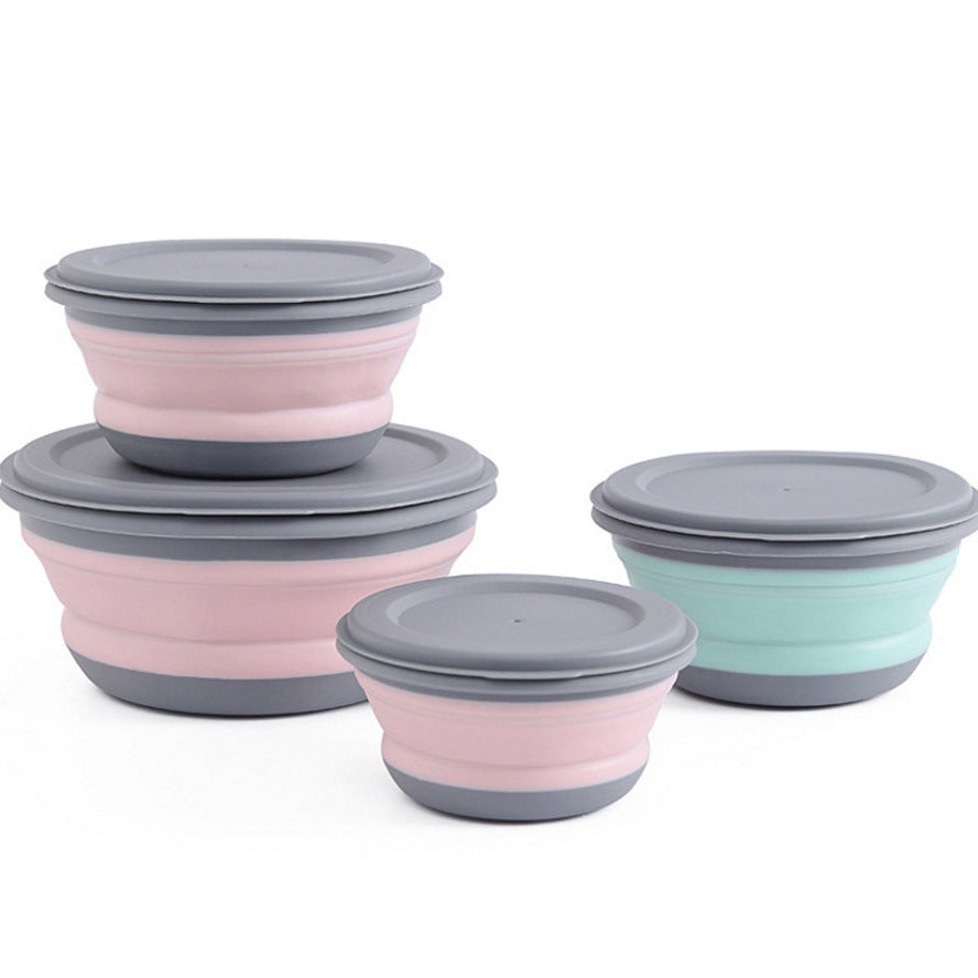 Portable folding bowl for dog food and water