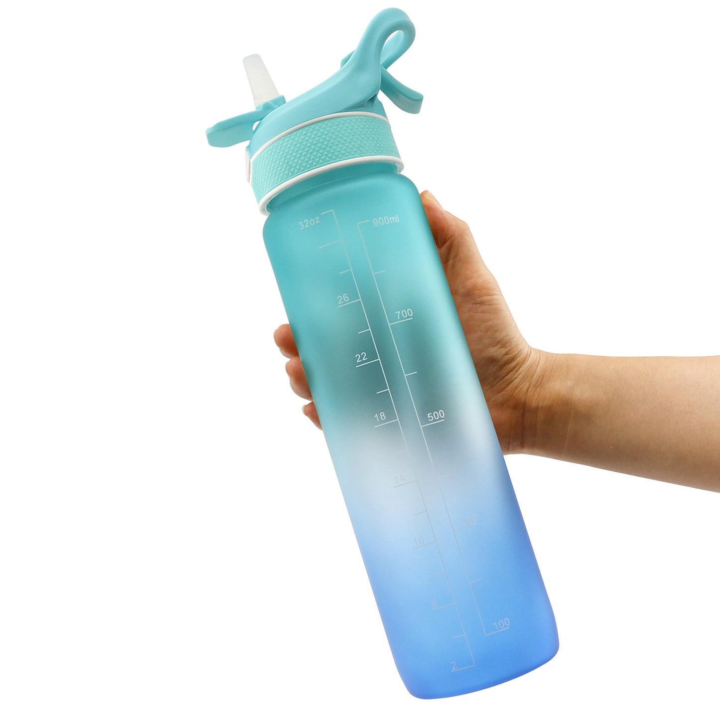 800ml water bottle with built-in straw and bounce cover, ideal for hydration during exercise