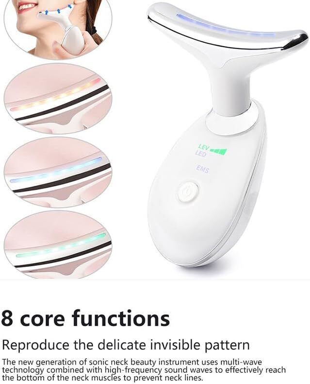 Neck beauty device connected to USB charger