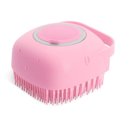 Pet Shampoo Massager Brush – Silicone Grooming Scrubber for Dogs & Cats