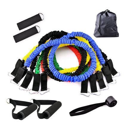 11 Pcs Resistance Band Elastic Pull Rope Set – Full Body Workout Kit