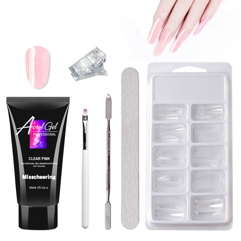 Painless Extension Gel Nail Kit – Quick Crystal Gel Without Paper Forms