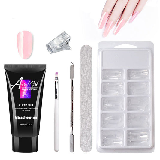 Painless Extension Gel Nail Kit – Quick Crystal Gel Without Paper Forms