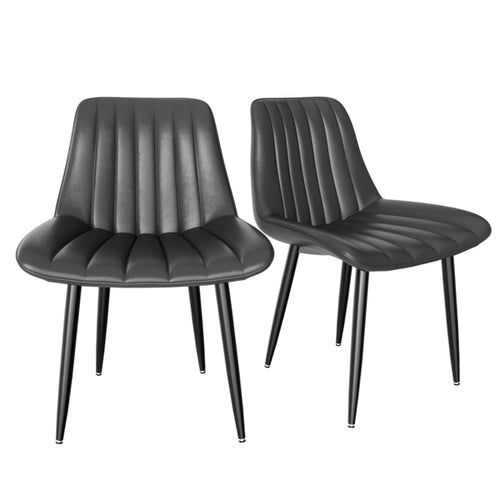 Scandinavian Faux Leather Dining Chair Set