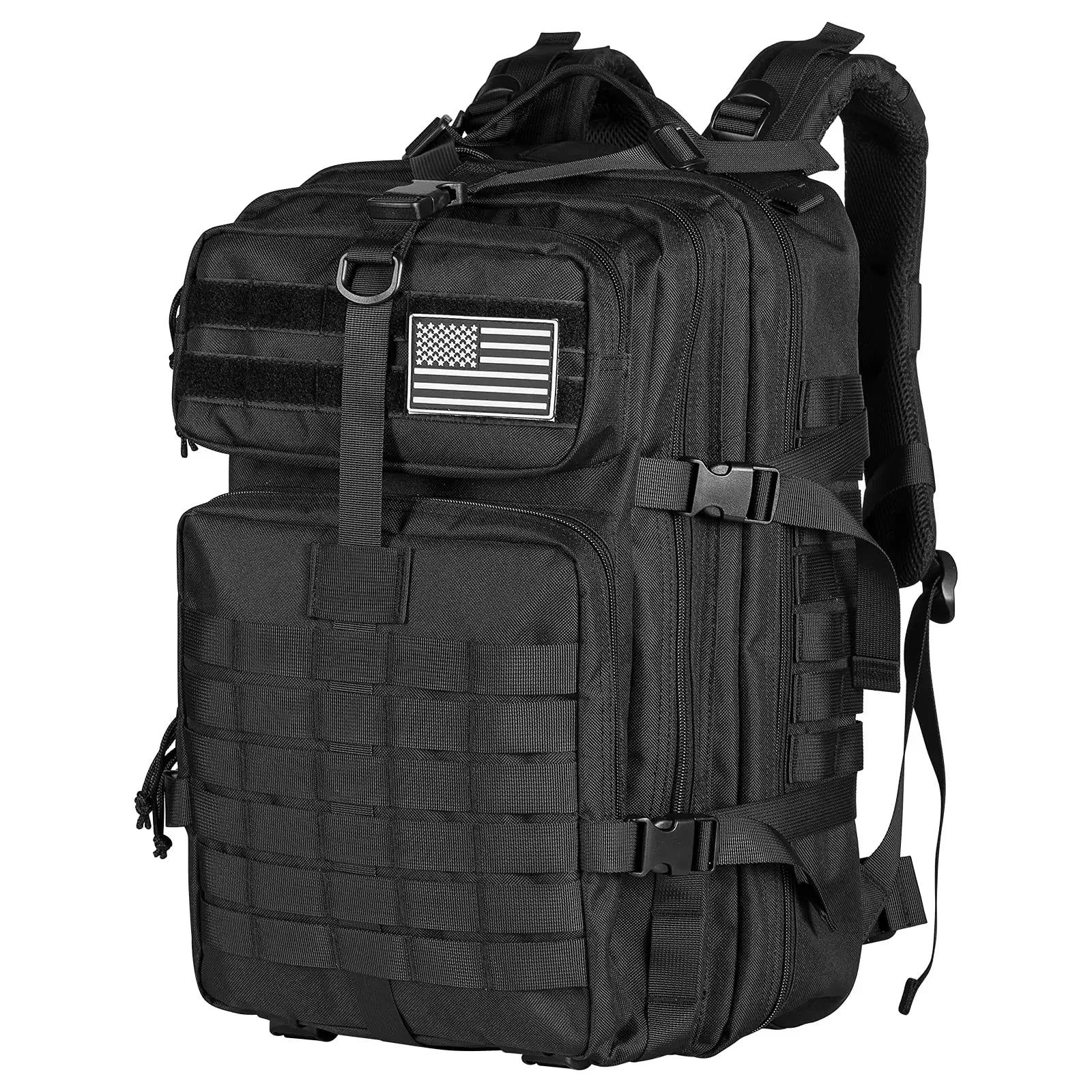 45L tactical backpack for men with MOLLE system for hiking and travel