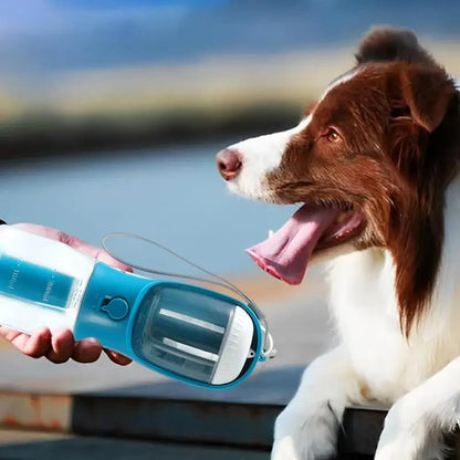 3-in-1 Portable Dog Water Cup – Food, Water & Waste Bag Dispenser