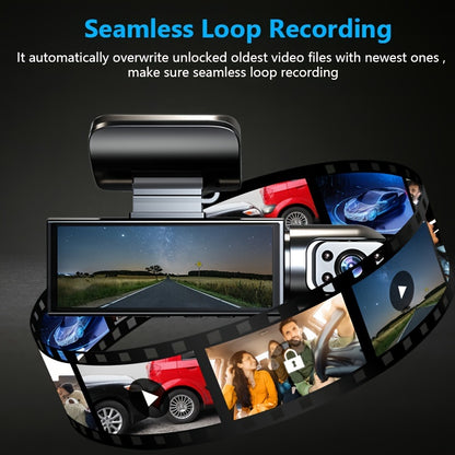 1080P Dash Cam Front & Inside | Night Vision, G-Sensor, Loop Recording