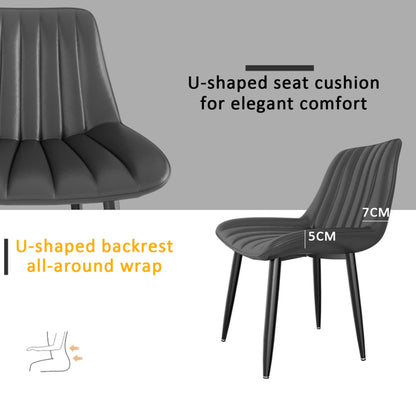 Scandinavian Faux Leather Dining Chair Set