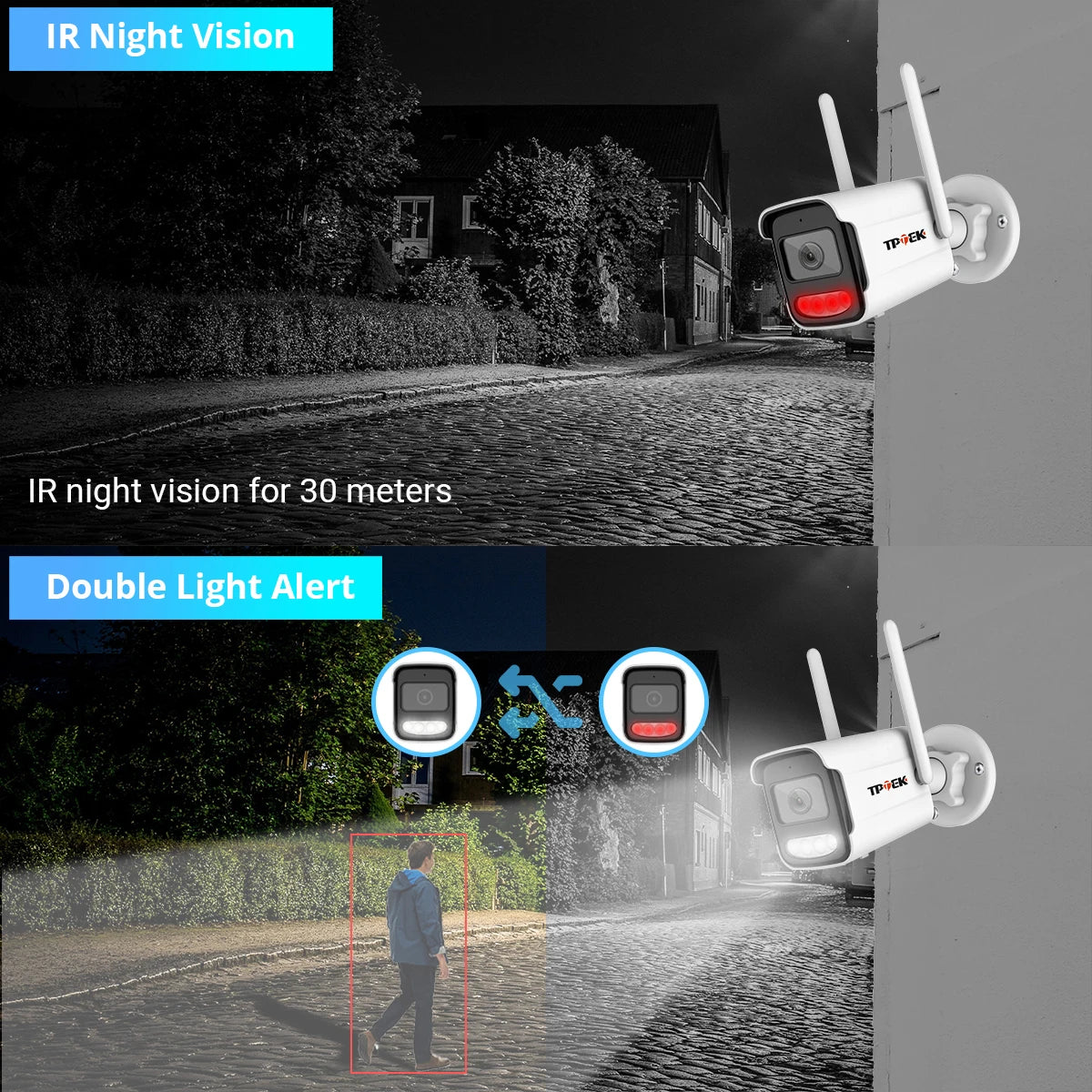 8MP 4K WiFi Wireless Outdoor IP Camera – AI Human Detection CCTV