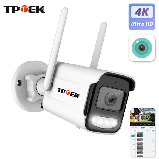 8MP 4K WiFi Wireless Outdoor IP Camera – AI Human Detection CCTV