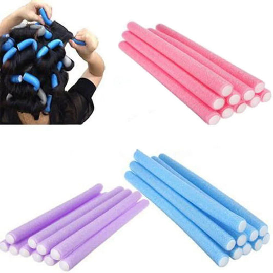 10pcs Colorful Sponge Hair Curlers – No-Heat Perm Rod Set