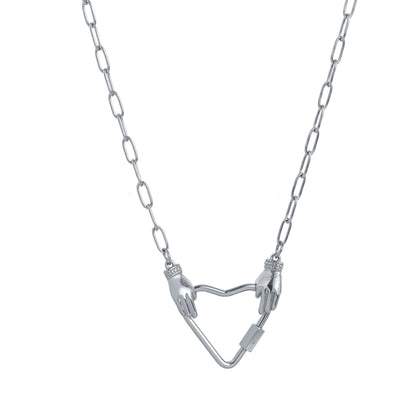 18K Gold Plated Carabiner Chain Necklace – Unisex Link Jewelry