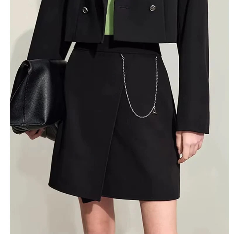 Women’s High Waist A-Line Shorts Skirt – Casual Autumn Fashion