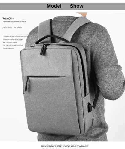 15.6" Waterproof Nylon Laptop Backpack with USB Charging Port