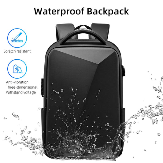 Cartmela Fenruien Laptop Backpack | Waterproof Travel Bag with USB Charging